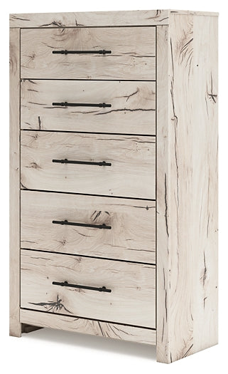 Lawroy Full Panel Headboard with Mirrored Dresser and Chest