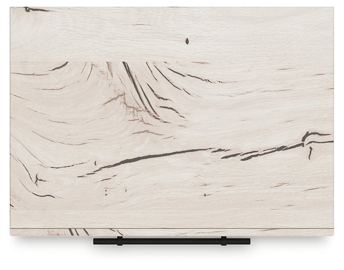 Lawroy Twin Panel Headboard with Mirrored Dresser and Nightstand