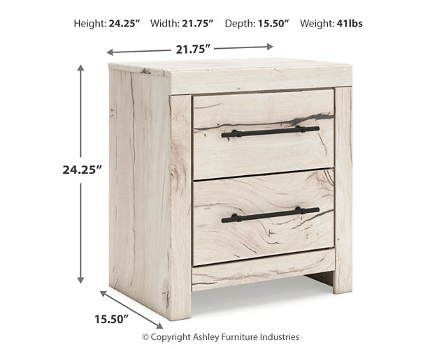 Lawroy Twin Panel Headboard with Mirrored Dresser and Nightstand