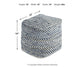 Chevron Pouf
