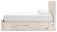 Lawroy King Panel Storage Bed with Mirrored Dresser and Chest