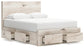 Lawroy Queen Panel Storage Bed with Mirrored Dresser, Chest and Nightstand