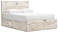 Lawroy Queen Panel Storage Bed with Mirrored Dresser, Chest and Nightstand