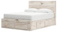 Lawroy Queen Panel Storage Bed with Mirrored Dresser, Chest and Nightstand