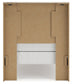 Lawroy Twin Panel Headboard with Mirrored Dresser and Nightstand