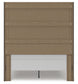 Queen Panel Storage Bed with Mirrored Dresser and Nightstand