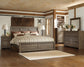 Juararo King/California King Panel Headboard with Mirrored Dresser