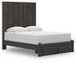 Queen Panel Storage Bed with Mirrored Dresser and Nightstand