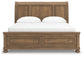 Feddinger California King Storage Sleigh Bed with Mirrored Dresser and Chest
