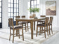 Urbinforte Counter Height Dining Table and 6 Barstools